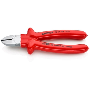 Knipex 70 07 180 Diagonal Cutter chrome-plated 180mm dipped Insulation